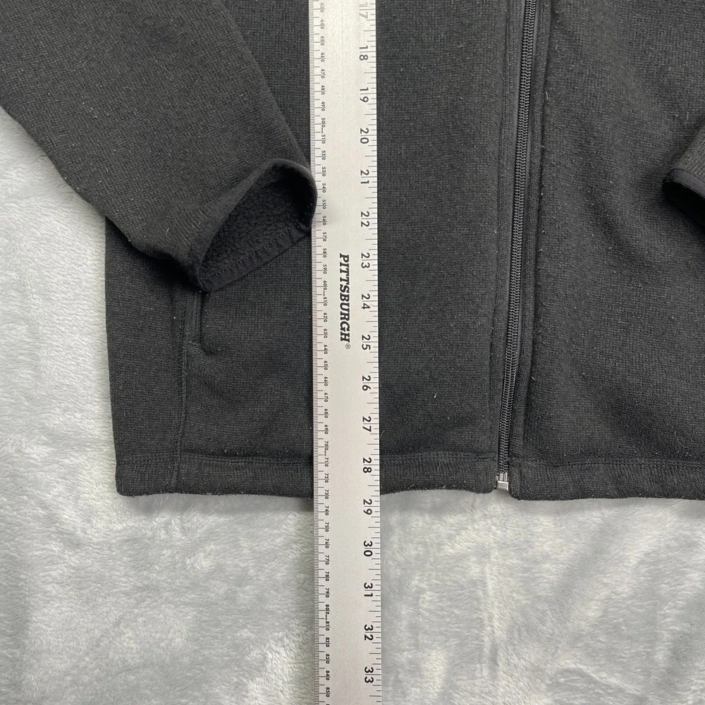 The North Face Gordon Lyons Jacket‎ Mens L Black Fleece Lined Long Sleeve Zip Up